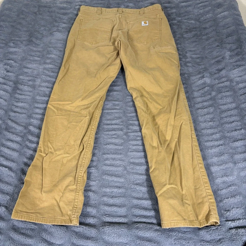 Carhartt Mens Relaxed Fit Rugged Flex Canvas Work Pants Tan BN2517-M 34x32